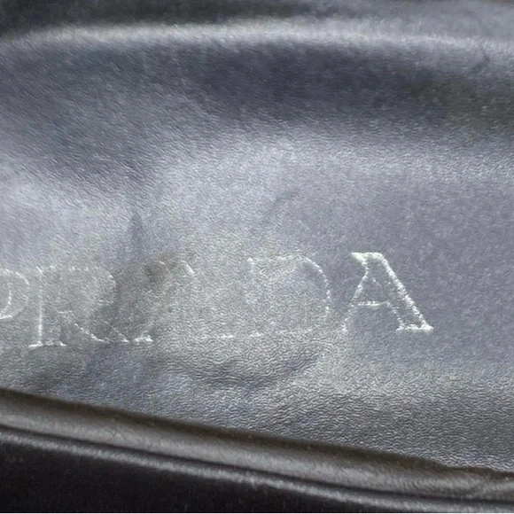 Prada Men's Brown Leather Slip On Loafers Square Toe Size 12 Us